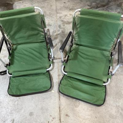 Green football stadium chairs