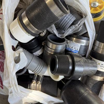 Blue lay flat discharge hoses w/PVC couplings PLUS
