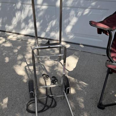 Camping chair w/luggage carrier