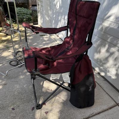 Camping chair w/luggage carrier