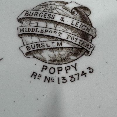 Middleport Pottery in Burslem, Stoke-on-Trent, England. Burgess & Leigh 1890 "Poppyt"