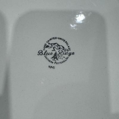 Blue Ridge Southern Pottery in the "Weathervane" pattern.