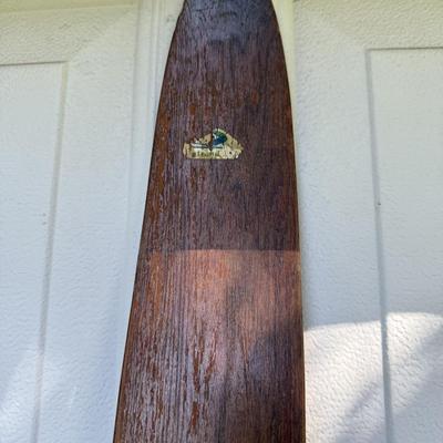 1920’s Vintage Hickory 885 wooden Skis by Strand w/leather straps