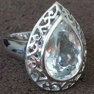 White Sapphire Ring Size 7