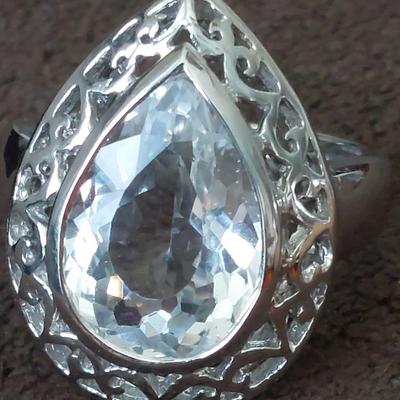 White Sapphire Ring Size 7