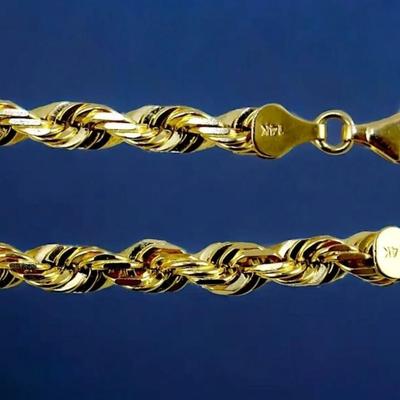 14kt Solid Gold Chain 24"
