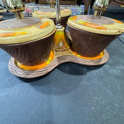 Mid-Century Modern (MCM) condiment or relish caddy.