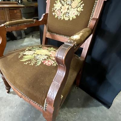 Vintage Victorian style Captains Chair