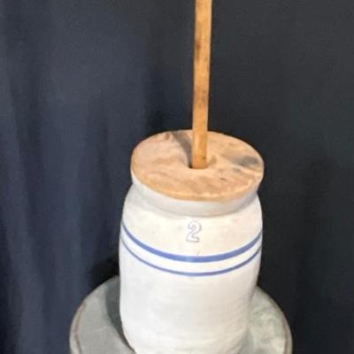 Vintage Marshall Pottery butter churn