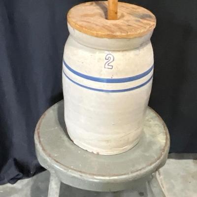 Vintage Marshall Pottery butter churn