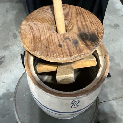 Vintage Marshall Pottery butter churn
