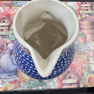 Bolesławiec Polish Pottery creamer pitcher