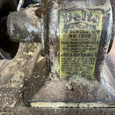 Vintage Delta Scroll saw on a stand