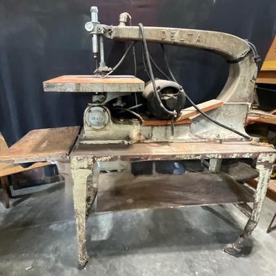 Vintage Delta Scroll saw on a stand
