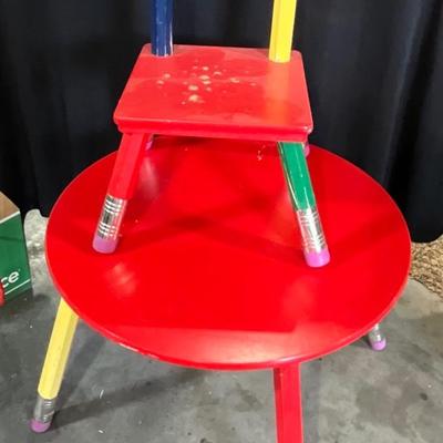 Childs table and chair.