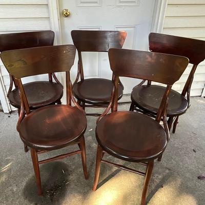 Vintage Wooden Chairs - 5