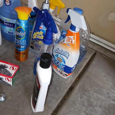 LARGE AMOUNT OF CLEANING SUPPLIES AND BUG KILLER
