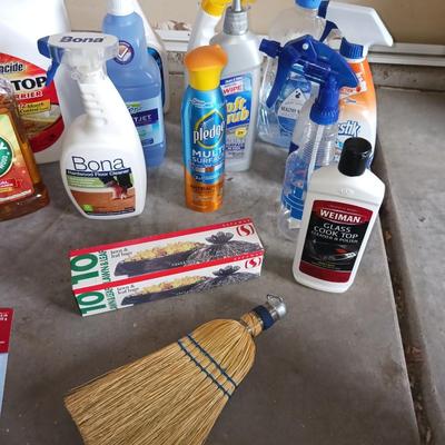 LARGE AMOUNT OF CLEANING SUPPLIES AND BUG KILLER