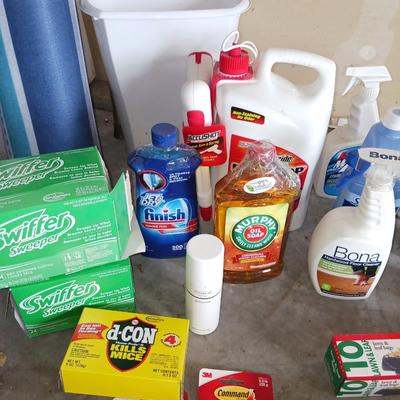 LARGE AMOUNT OF CLEANING SUPPLIES AND BUG KILLER