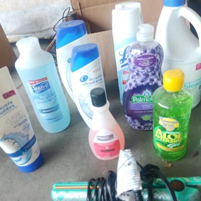 CLEANING SUPPLIES, BEAUTY PRODUCTS AND HAIR STRAIGHTENER