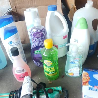 CLEANING SUPPLIES, BEAUTY PRODUCTS AND HAIR STRAIGHTENER