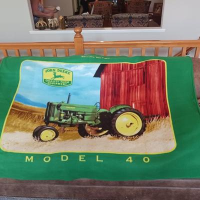 JOHN DEERE AND HORNER WOOL THROW BLANKETS