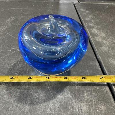 Viking Glass "Bluenique" Swung Pitcher or Vase - (MCM) art glass.