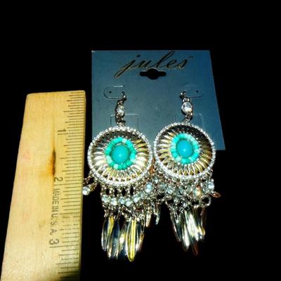 Vintage Southwest Style "Jules" Dangle Wire Hook Earrings