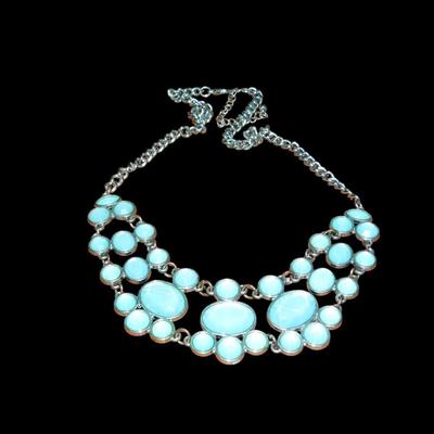 Vintage Teal Adjustable Bib Necklace