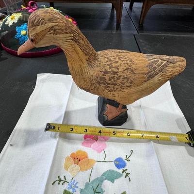 Folk Art corn husk duck