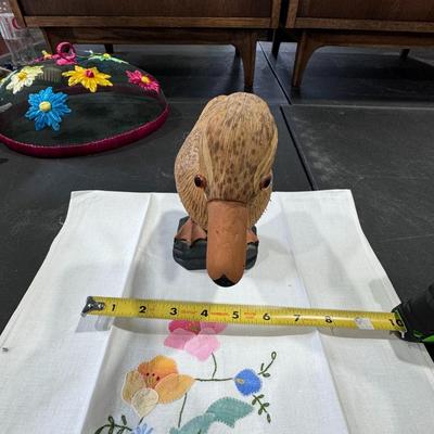 Folk Art corn husk duck