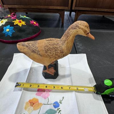 Folk Art corn husk duck