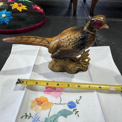 Mid century ceramic pheasant figurine