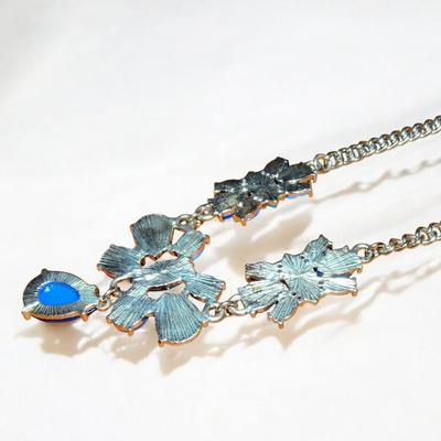 90's Chunky Blue & Teal Teardop Necklace