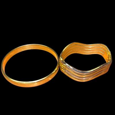 Gold Tone Bracelets, Monet, Multi colored Cuff