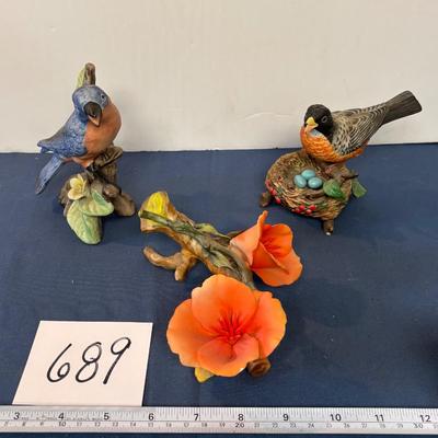 Pretty Birds and Flowers