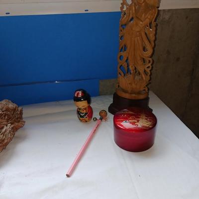 HAND CARVED HINDU GODDESS