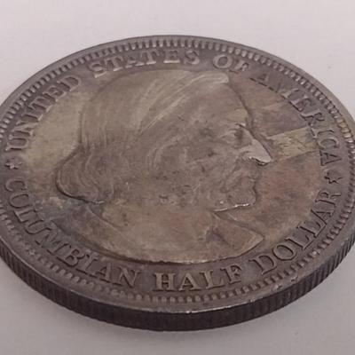 1893 U.S, Mint World's Columbian Exposition Silver Half-Dollar Circulated (#73)