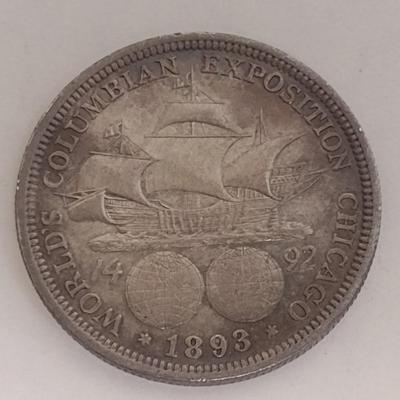 1893 U.S, Mint World's Columbian Exposition Silver Half-Dollar Circulated (#73)