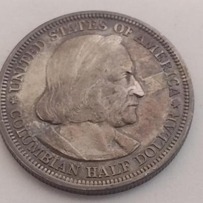1893 U.S, Mint World's Columbian Exposition Silver Half-Dollar Circulated (#73)