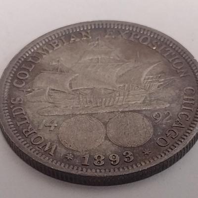 1893 U.S, Mint World's Columbian Exposition Silver Half-Dollar Circulated (#73)