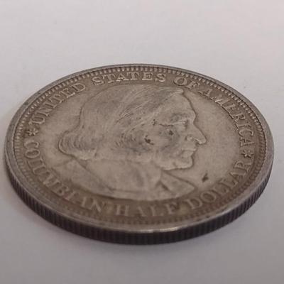 1893 U.S, Mint World's Columbian Exposition Silver Half-Dollar Circulated (#74)