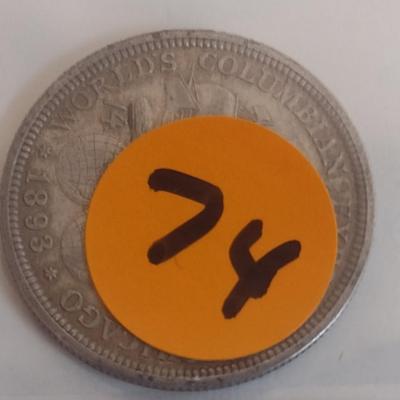 1893 U.S, Mint World's Columbian Exposition Silver Half-Dollar Circulated (#74)