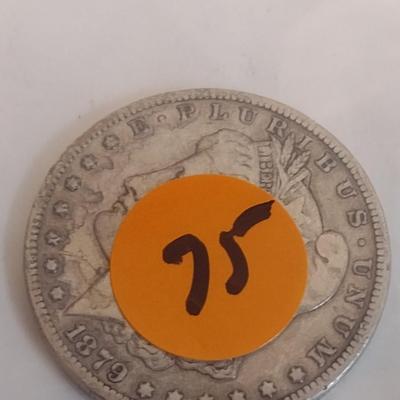 1879-S U.S. Mint Morgan Silver Dollar Coin Circulated (#75)