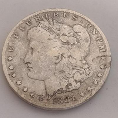 1881 U.S. Mint Morgan Silver Dollar Coin Circulated (#76)
