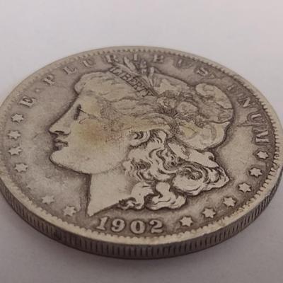 1902 U.S. Mint Morgan Silver Dollar Coin Circulated (#82)