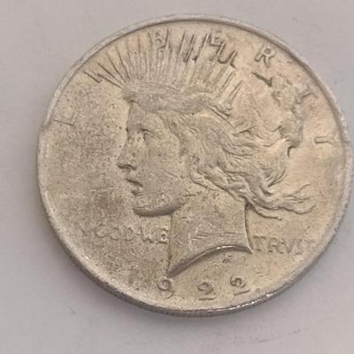 1922 U.S. Mint Peace Silver Dollar Coin Circulated (#86)