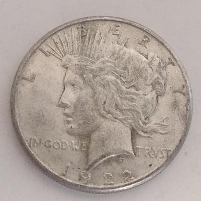 1922-S U.S. Mint Peace Silver Dollar Coin Circulated (#87)
