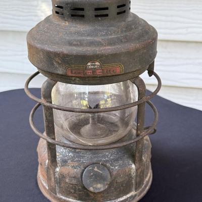 Vintage EMBURY Luck-E-Lite No.25 Truck Wagon Contractor Lantern