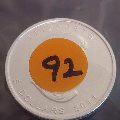 2011 Elizabeth II Canadian $5 Silver 1oz Coin (#92)